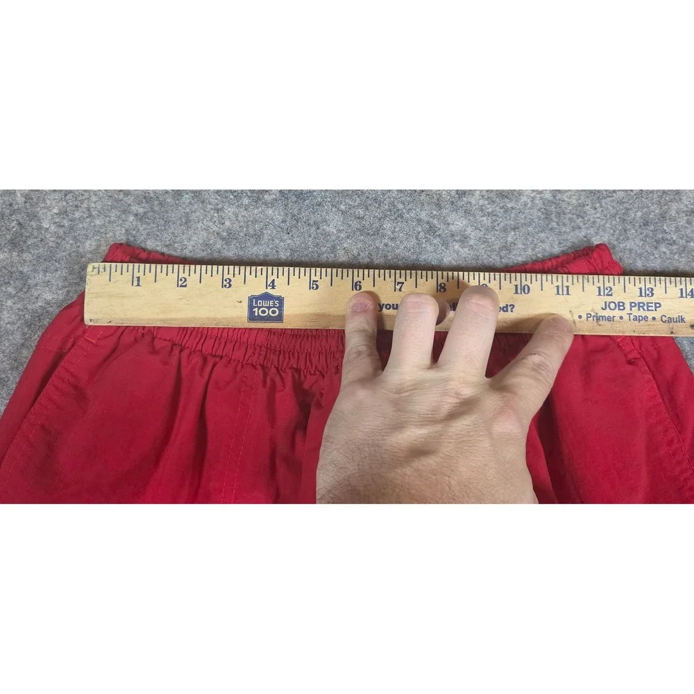 TYR Mens Swim Trunks Red Nylon Mesh Lined Athletic Shorts Small